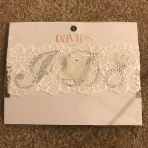 David’s bridal rhinestone garter belt